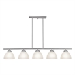 Beaumont Lane 5 Light Island Light in Brushed Nickel