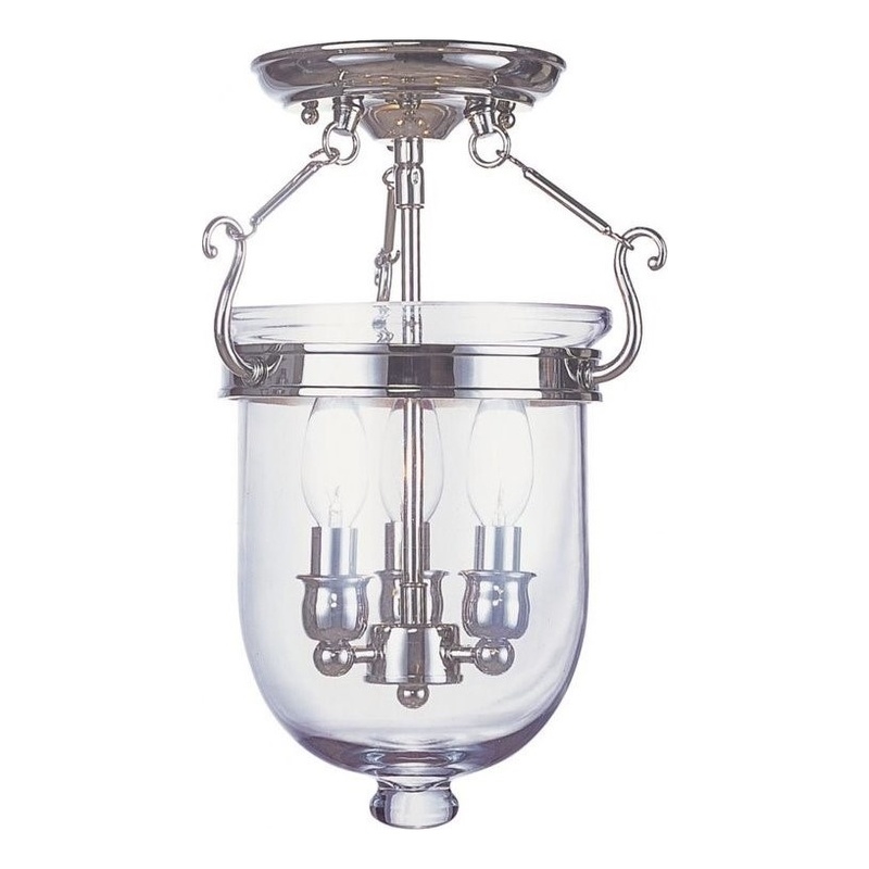 Beaumont Lane 3 Light Ceiling Mount in Polished Nickel