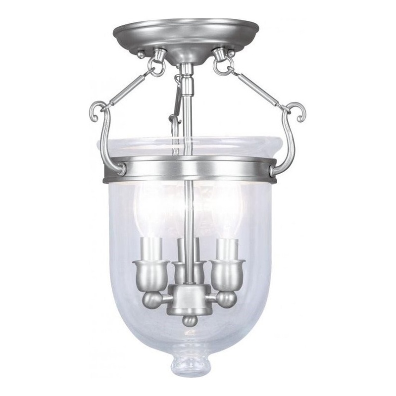 Beaumont Lane 3 Light Ceiling Mount in Brushed Nickel