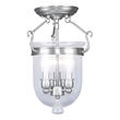 Beaumont Lane 3 Light Ceiling Mount in Brushed Nickel