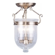 Beaumont Lane 3 Light Ceiling Mount in Antique Brass