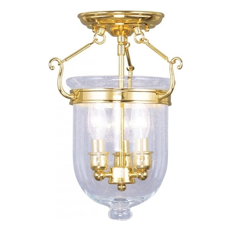 Beaumont Lane 3 Light Ceiling Mount in Polished Brass