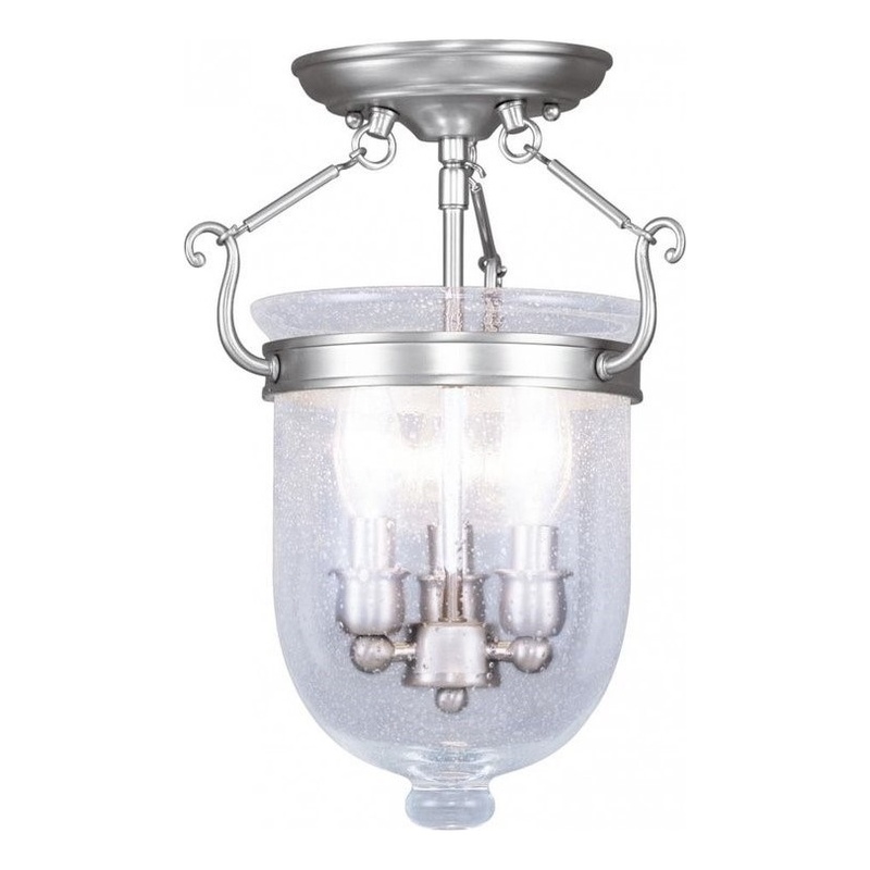 Beaumont Lane 3 Light Ceiling Mount in Brushed Nickel