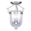 Beaumont Lane 3 Light Ceiling Mount in Brushed Nickel