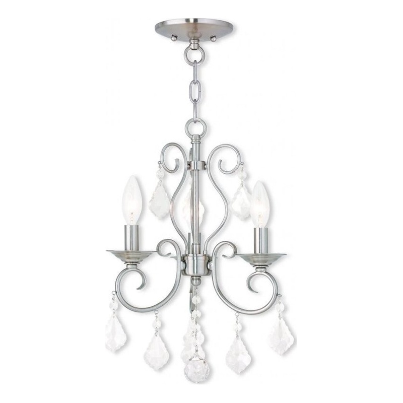 Beaumont Lane 3 Light Convertible Mini Chandelier Mount in Nickel