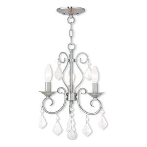Beaumont Lane 3 Light Convertible Mini Chandelier Mount in Nickel