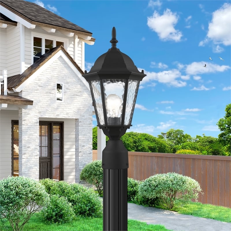 Beaumont Lane Outdoor Post Top Lantern in Textured Black