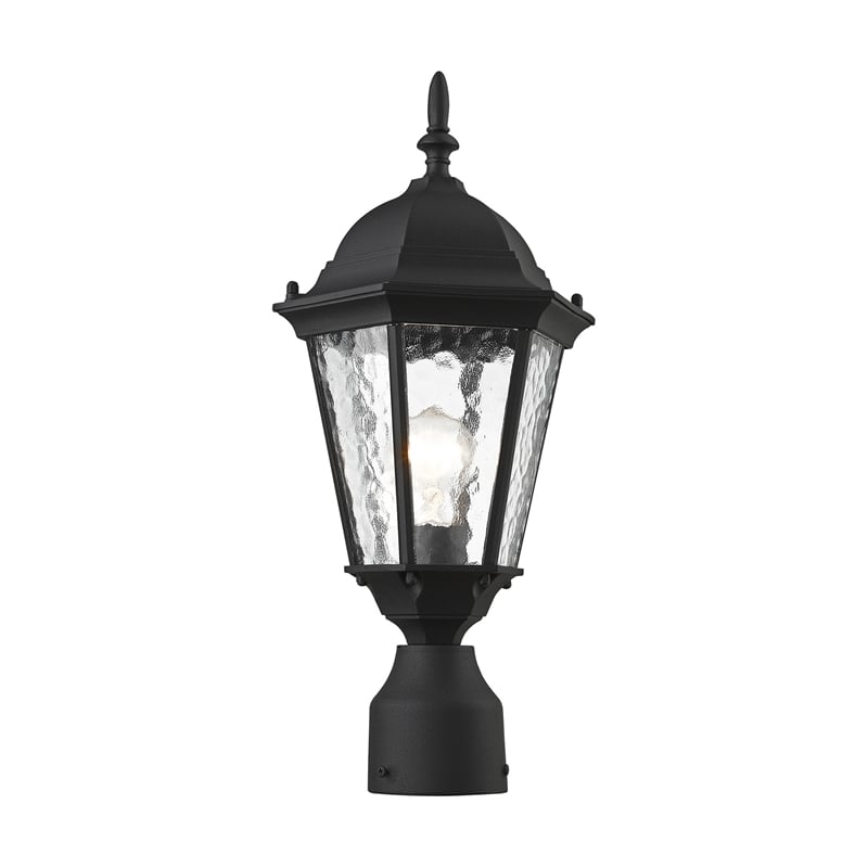 Beaumont Lane Outdoor Post Top Lantern in Textured Black