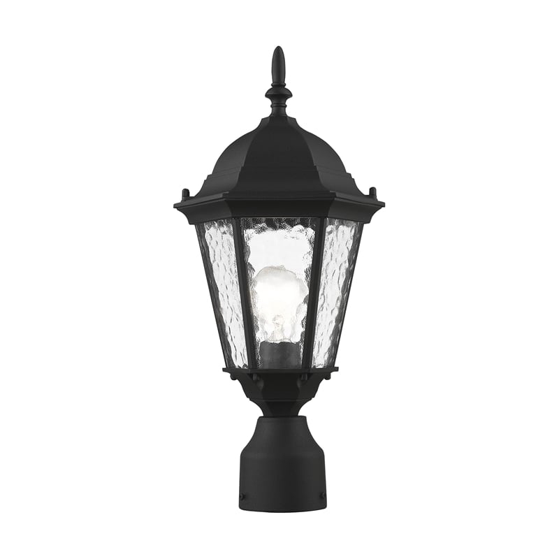 Beaumont Lane Outdoor Post Top Lantern in Textured Black