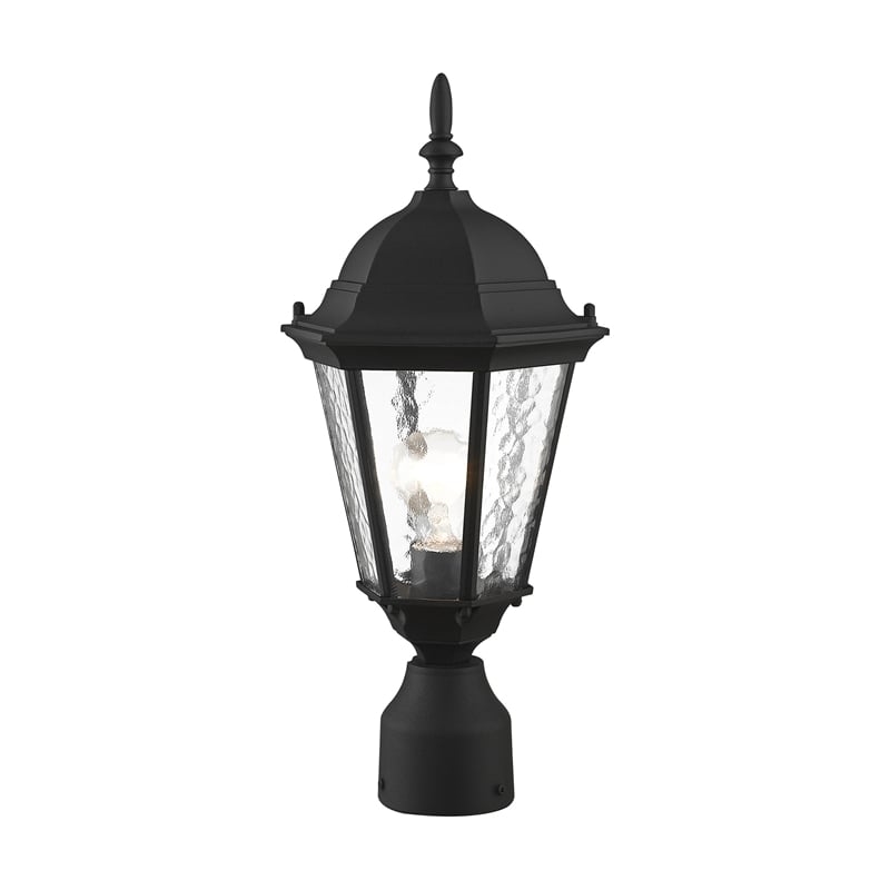 Beaumont Lane Outdoor Post Top Lantern in Textured Black