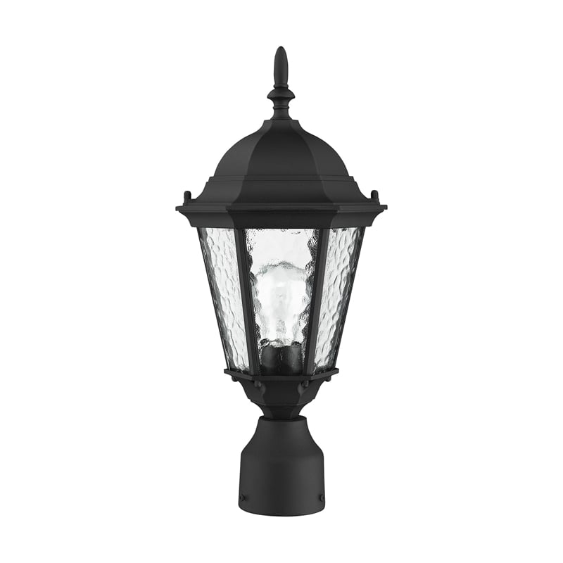 Beaumont Lane Outdoor Post Top Lantern in Textured Black