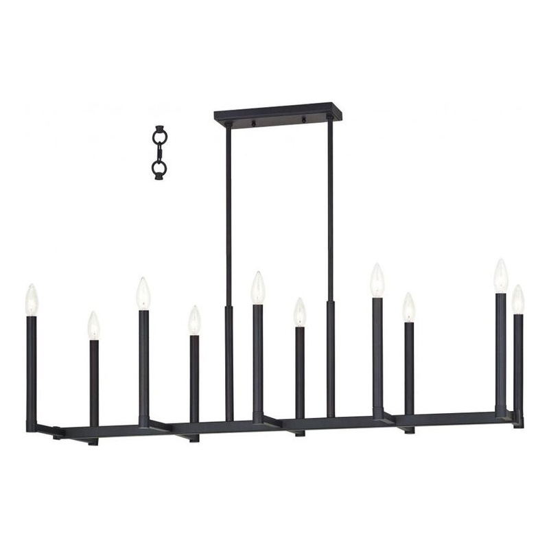 Beaumont Lane 10 Light Linear Chandelier in Bronze