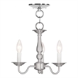 Beaumont Lane 3 Light Convertible Ceiling Mount in Brushed Nickel