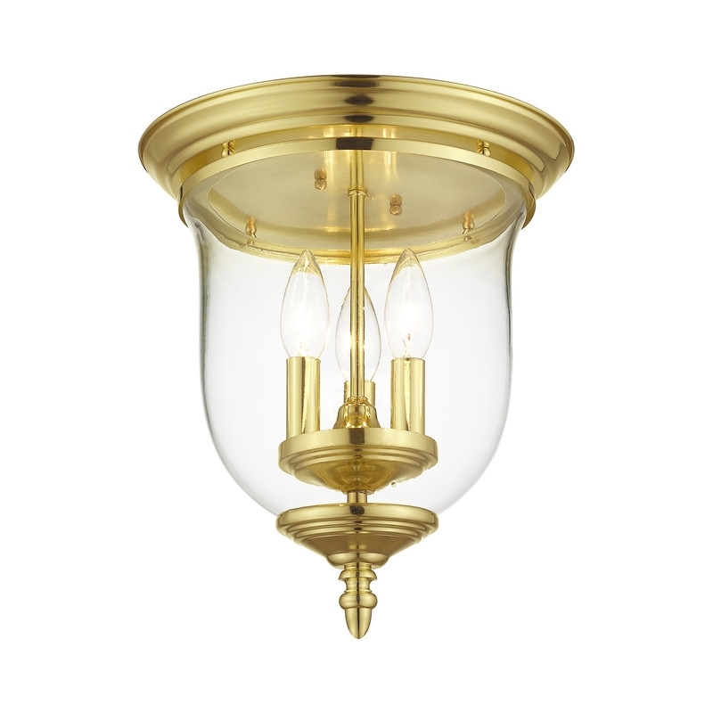 Beaumont Lane 3 Light Ceiling Mount in Polished Brass