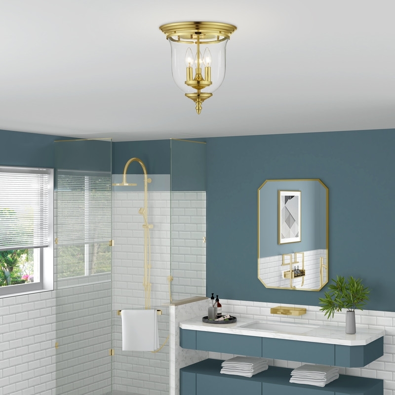 Beaumont Lane 3 Light Ceiling Mount in Polished Brass