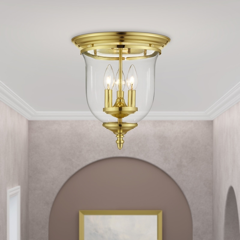 Beaumont Lane 3 Light Ceiling Mount in Polished Brass