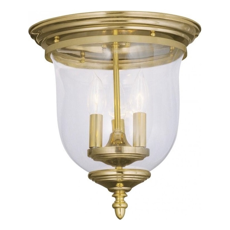 Beaumont Lane 3 Light Ceiling Mount in Polished Brass