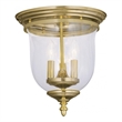 Beaumont Lane 3 Light Ceiling Mount in Polished Brass