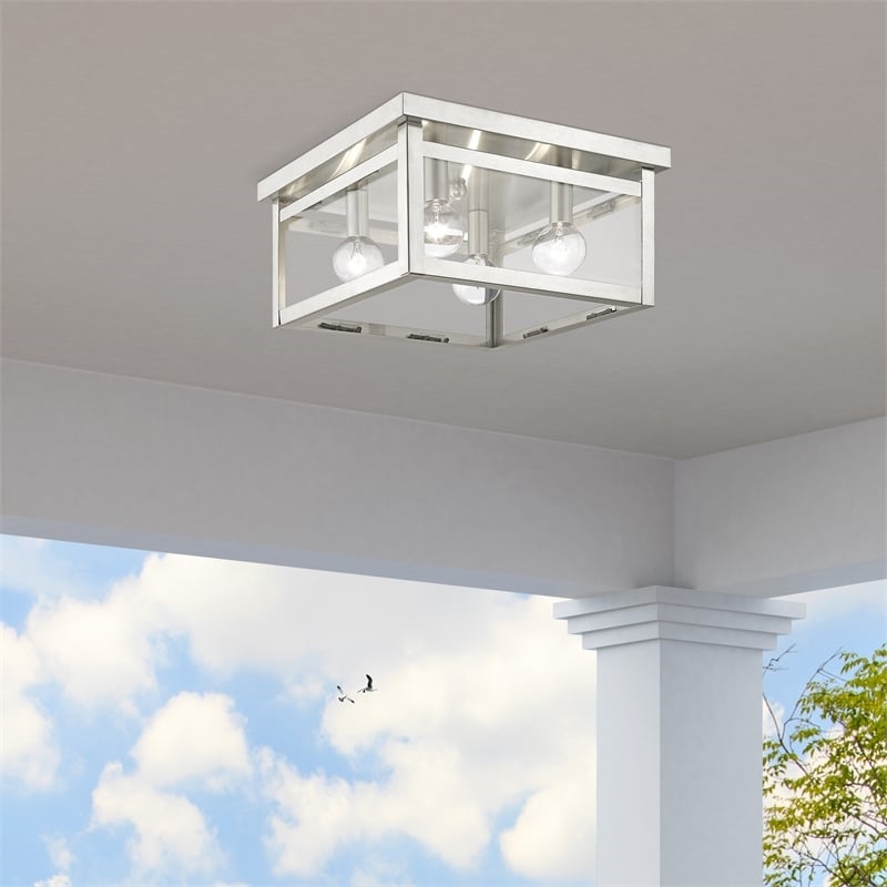 Beaumont Lane 4 Light Ceiling Mount in Brushed Nickel