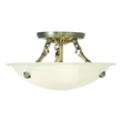 Beaumont Lane 3 Light Ceiling Mount in Antique Brass