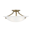 Beaumont Lane 3 Light Ceiling Mount in Antique Brass