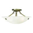 Beaumont Lane 3 Light Ceiling Mount in Antique Brass