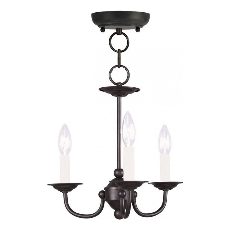 Beaumont Lane 3 Light Mini Chandelier in Black