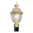 Beaumont Lane Outdoor Post Head in Polished Brass