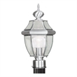 Beaumont Lane Outdoor Post Head in Brushed Nickel