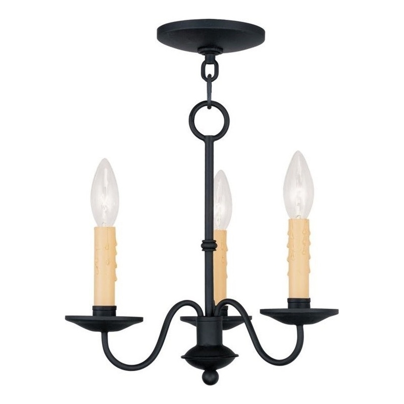 Beaumont Lane 3 Light Mini Chandelier in Black