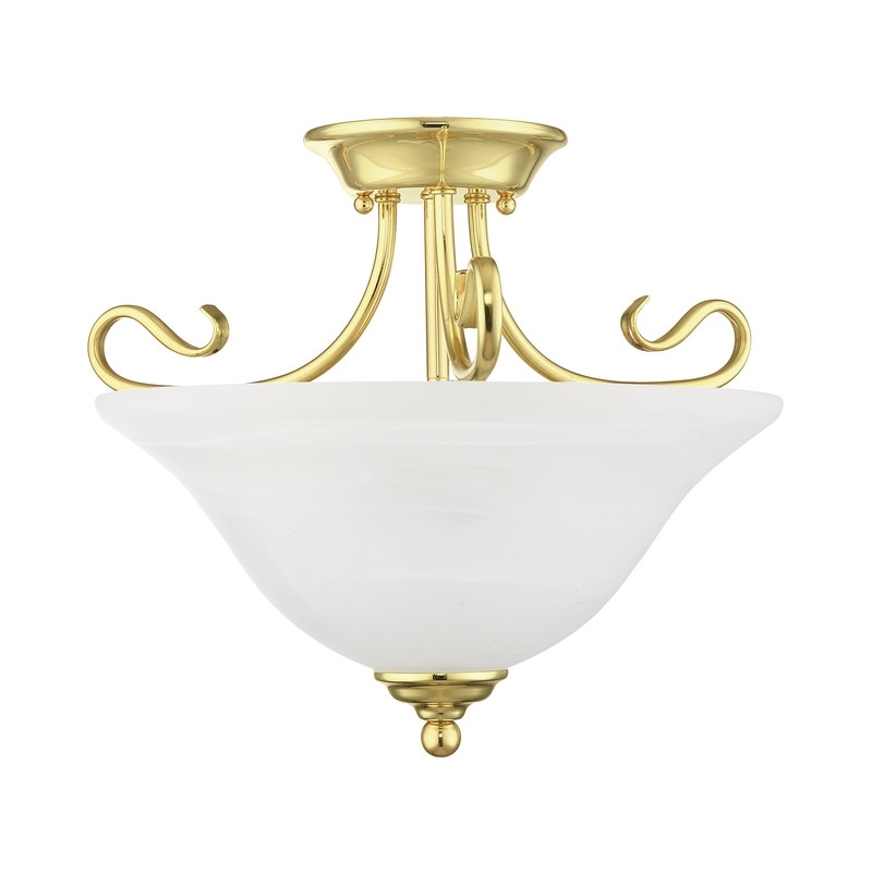 Beaumont Lane 2 Light Ceiling Mount in Polished Brass