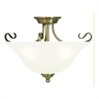 Beaumont Lane 3 Light Ceiling Mount in Antique Brass