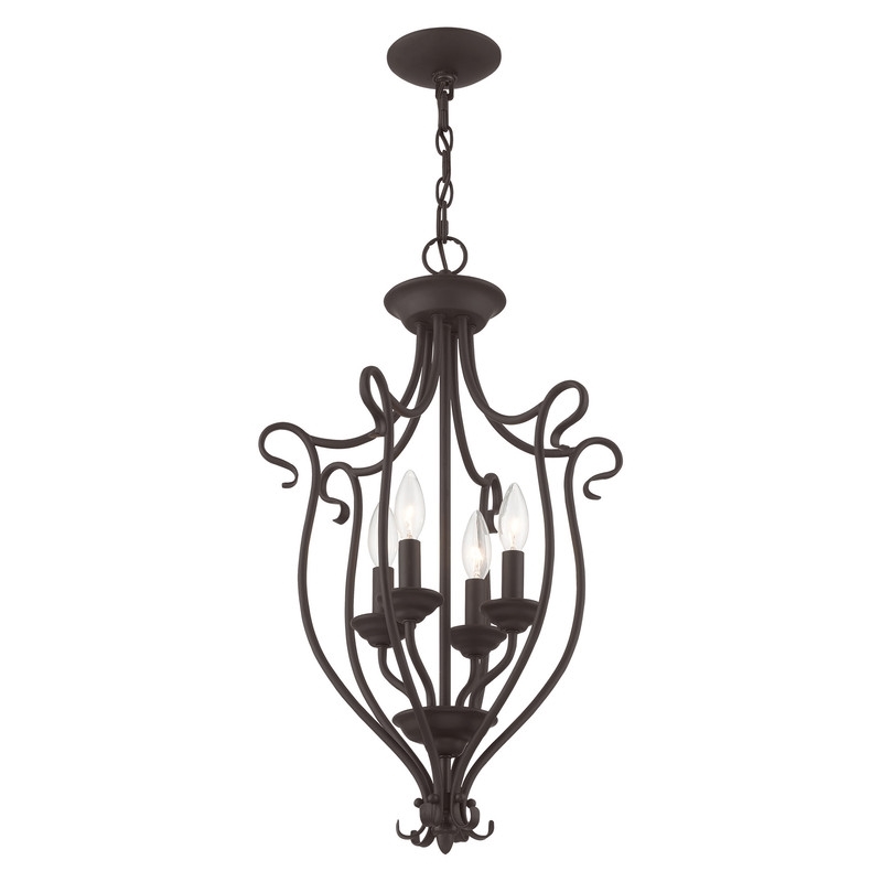 Beaumont Lane 4 Light Foyer Chandelier in Bronze