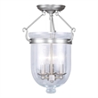 Beaumont Lane 3 Light Ceiling Mount in Brushed Nickel