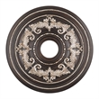 Beaumont Lane Ceiling Medallion in Rubbed Bronze and Antique Silver