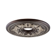 Beaumont Lane Ceiling Medallion in Rubbed Bronze and Antique Silver