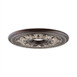 Beaumont Lane Ceiling Medallion in Rubbed Bronze and Antique Silver