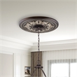 Beaumont Lane Ceiling Medallion in Rubbed Bronze and Antique Silver