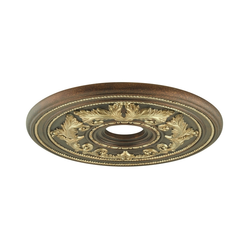 Beaumont Lane Ceiling Medallion in Palacial Bronze with Gilded Accents
