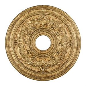Beaumont Lane Ceiling Medallion in Hand Painted Vintage Gold Leaf