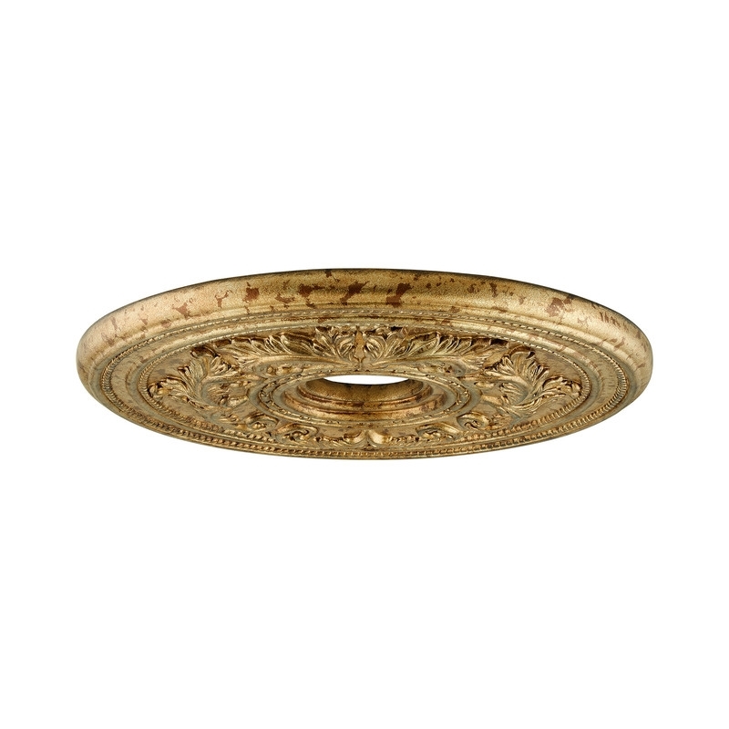 Beaumont Lane Ceiling Medallion in Hand Painted Vintage Gold Leaf