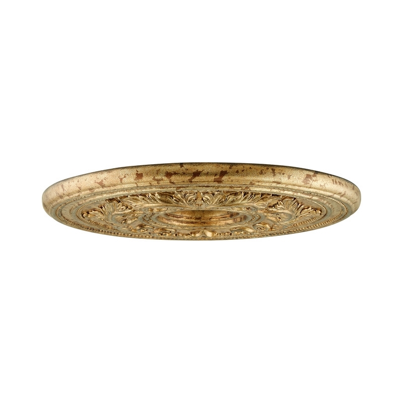 Beaumont Lane Ceiling Medallion in Hand Painted Vintage Gold Leaf