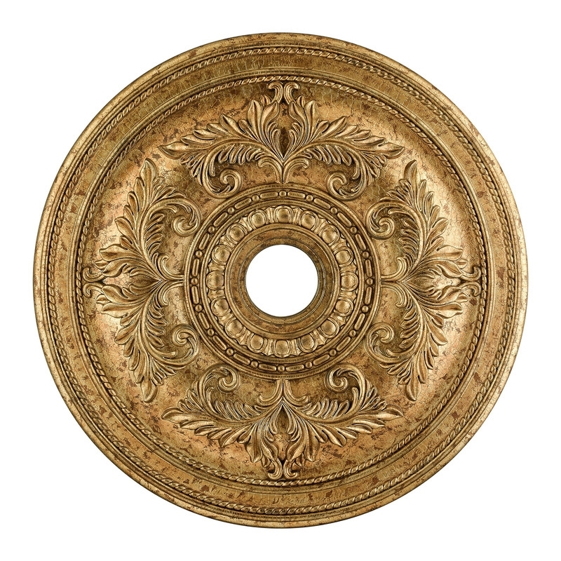 Beaumont Lane Ceiling Medallion in Hand Painted Vintage Gold Leaf
