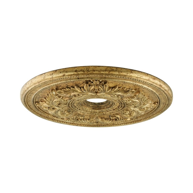 Beaumont Lane Ceiling Medallion in Hand Painted Vintage Gold Leaf