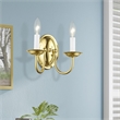 Beaumont Lane 2 Light Wall Sconce in Polished Brass