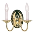 Beaumont Lane 2 Light Wall Sconce in Polished Brass