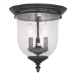 Beaumont Lane 3 Light Ceiling Mount in Black