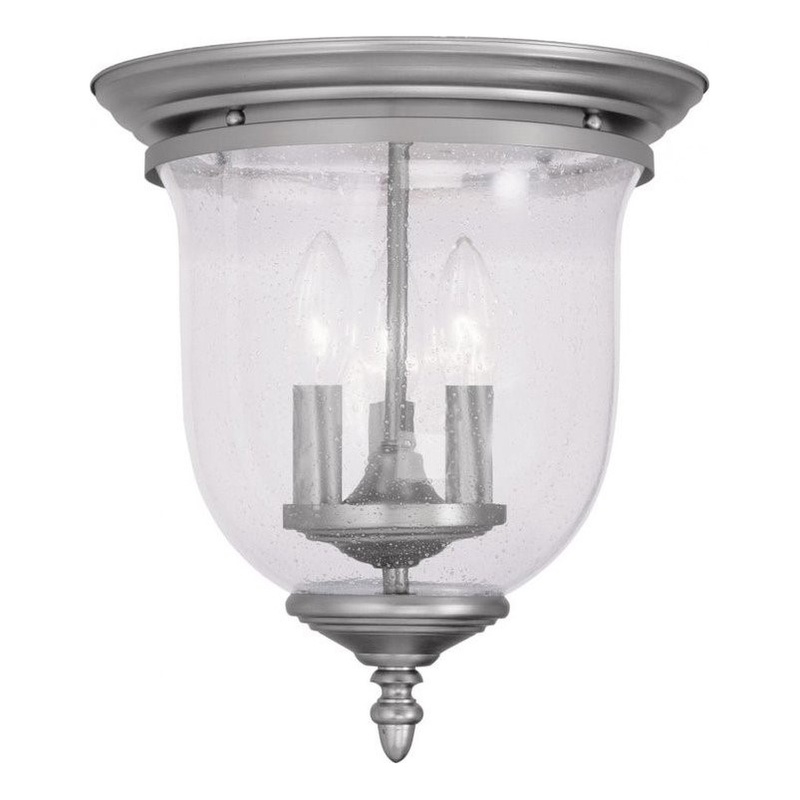 Beaumont Lane 3 Light Ceiling Mount in Brushed Nickel