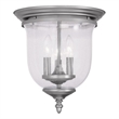 Beaumont Lane 3 Light Ceiling Mount in Brushed Nickel