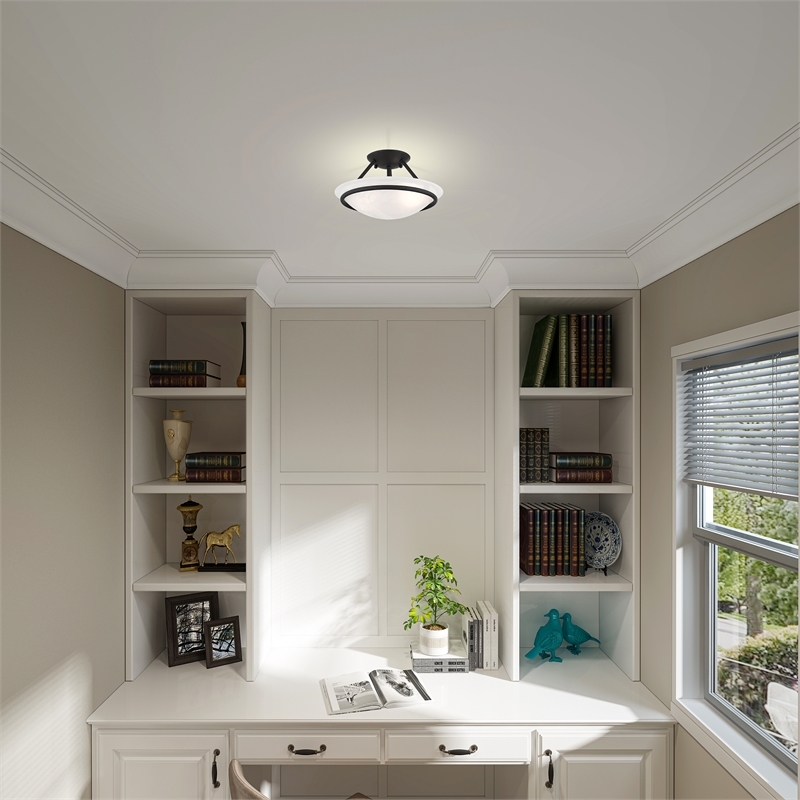 Beaumont Lane 2 Light Ceiling Mount in Black